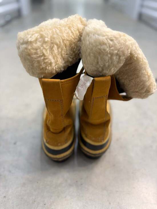 Northwest Territory Tan Leather Sherpa Lined Duck Winter Snow Boots